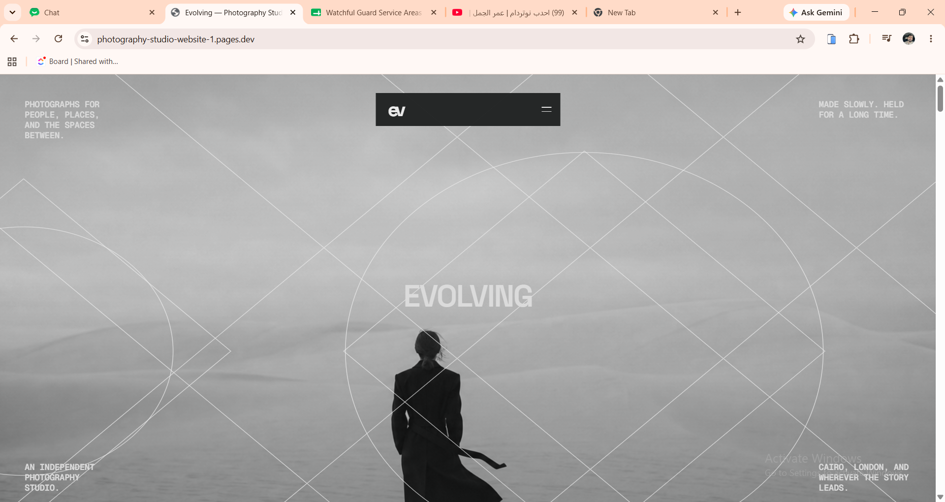 Photographer Template 1 website template screenshot